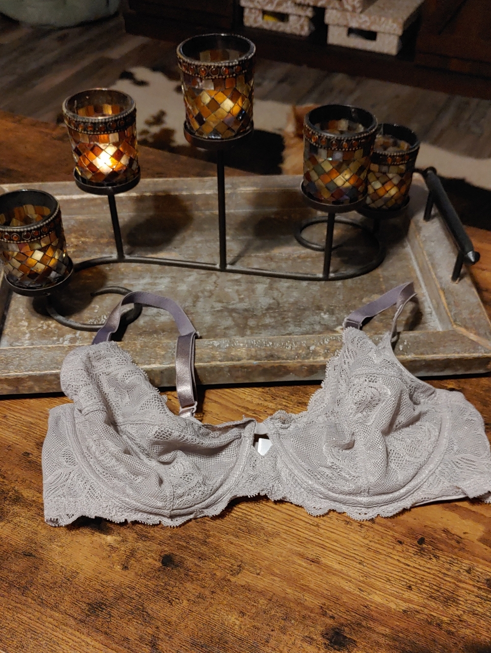 Calvin Klein 36C Purple/grey Unpadded Underwire Gorgeous& Sexy Bra